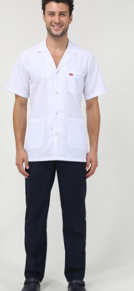 DR.MİTRA ERKEK KISA KOLLU BEYAZ ÖNLÜK