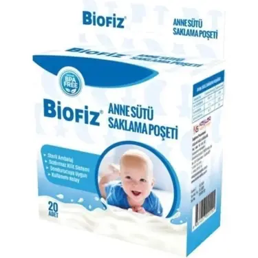 BİOFİZ ANNE SÜTÜ SAKLAMA POŞETİ 20*Lİ