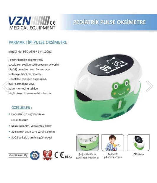 VZN Pediatrik Pulse Oksimetre