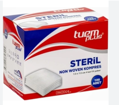 Tuem Plus Nonwoven Steril Gaz Kompres 7,5x7,5