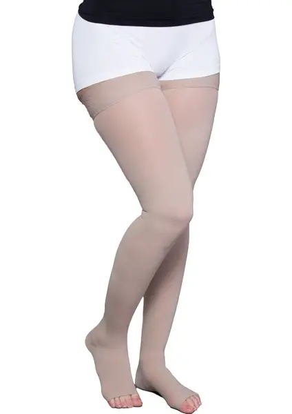 DİZ ÜSTÜ BURNU AÇIK VARİS ÇORABI TEN RENGİ CCL1(18-23 mmHg) ORLEX