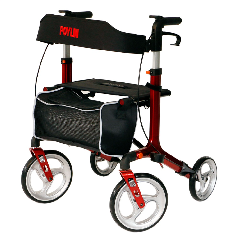 Poylin P888 Ultra Lüks Rolatör Kırmızı