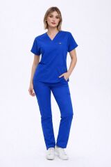 TEMİZLİK PERSONELİ FORMASI LİKRALI VİSCON TAKIM DAZZLİNG BLUE
