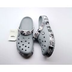 Crocs Terlik Gri Desenli